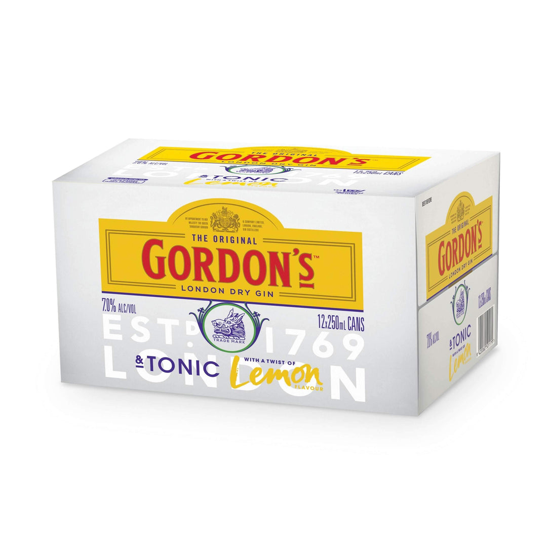 Gordon G&T 7% 12x250ml Cans - Liquor Library