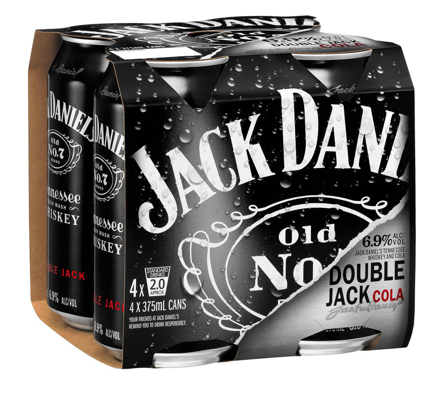 JD Dbl Jack Cola 4x375ml Can - Liquor Library