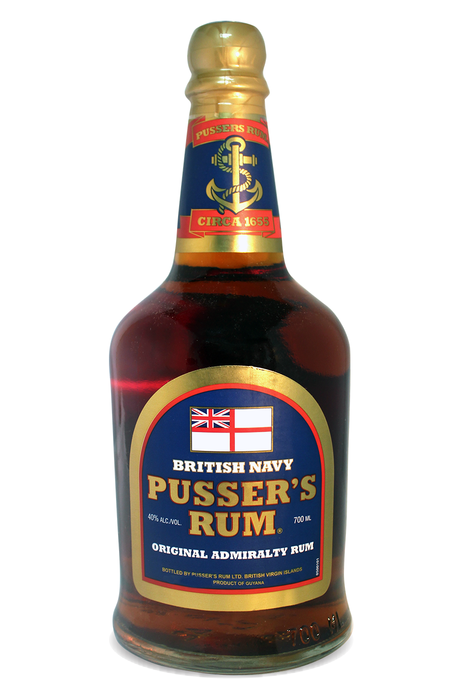 Pusser's Navy Rum 40% 700ml - Liquor Library