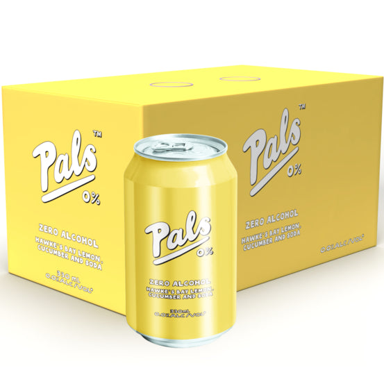 Pals 0% Alc Hawkes Bay Lemon, Cucumber & Soda 6x330ml Cans